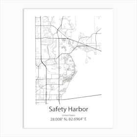 Safety Harbor,United States Minimalist Map Affiche