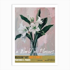 A World Of Flowers, Van Gogh Exhibition Amaryllis 3 Art Print