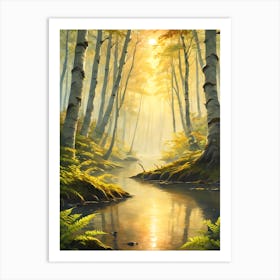 Sunrise In The Forest 1 Art Print