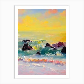 Playa De Bolonia, Cadiz, Spain Bright Abstract Art Print