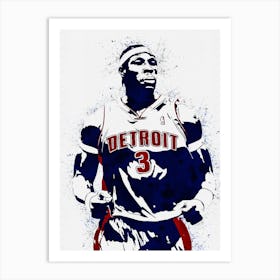 Ben Wallace Detroit Pistons 1 Art Print