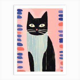 Playful Illustration Of Cat For Kids Room 2 Art Print