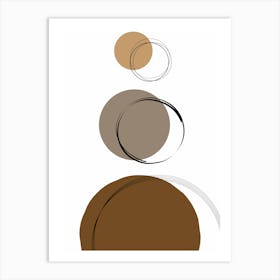 Brown Circles , digital wall art, digital download wall art, digital printable wall art, modern wall art, abstract wall art, wall art for print, minimalist wall art, digital wall art. Art Print