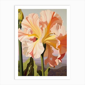 Amaryllis 2 Flower Painting Art Print