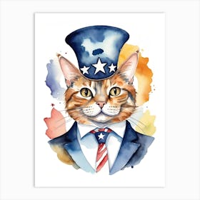 Cat-president  Art Print