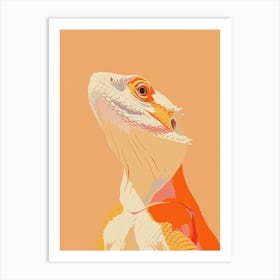 Orange Chuckwalla Abstract Modern Illustration 2 Art Print