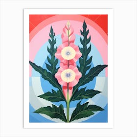 Snapdragon Flower 5 Hilma Af Klint Inspired Pastel Flower Painting Art Print