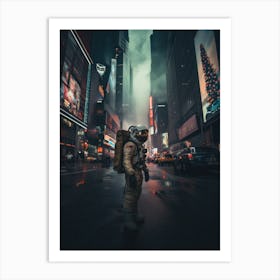 Astronaut In New York City 2 1 Art Print