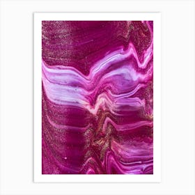 Purple Marble 1 Art Print