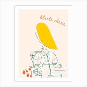 Liberte cherie (Woman lounging) Art Print