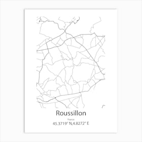 Roussillon,France Minimalist Map Art Print