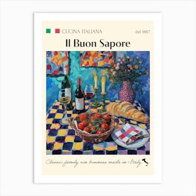 Il Buon Sapore Trattoria Italian Poster Food Kitchen Art Print
