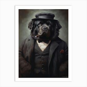 Gangster Dog Newfoundland Art Print