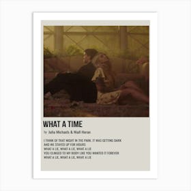 What A Time By Julia Michaels And Niall Horan Poster Art Print