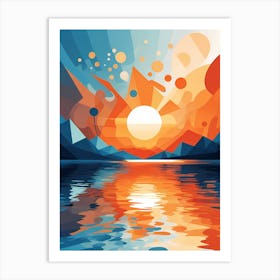 Sunset In The Mountains 26 Art Print