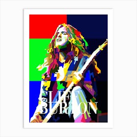 Cliff Burton Metallica Bass Musician Pop Art WPAP Art Print