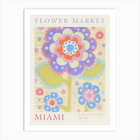 Flower Market Miami 1 Art Print