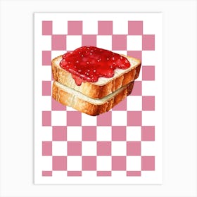 Strawberry Jam On Toast Art Print