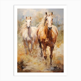 Horses Painting In Outback, Australia 3 Art Print