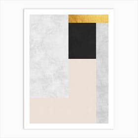 Geometric art with gold 4 1 Art Print