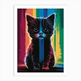 Rainbow Kitten Art Print