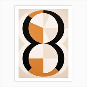 Eight in Bauhaus Style Art Print