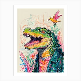 Alligator Canvas Print Art Print