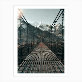 Suspension Bridge Art Print