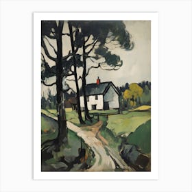Cottage In The Countryside Painting 1 Art Print