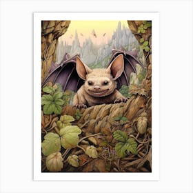 Lesser Bulldog Bat Painting 1 Art Print