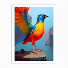 Bird Of Paradise-Reimagined 2 Art Print