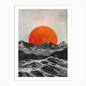 Sunset In The Mountains 38 Art Print