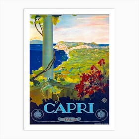 Capri, Italy, View On The Coast Art Print