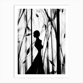 Shadows Abstract Black And White 2 Art Print
