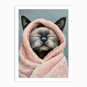 Bathroom Cat 16 Art Print