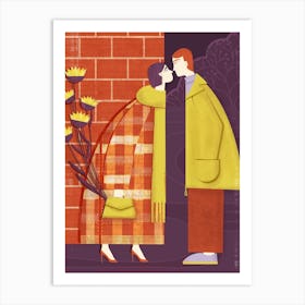 Couple Kissing Art Print