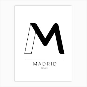 Madrid City Typography Art Print