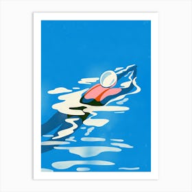 Swimmer In The Water Art Print