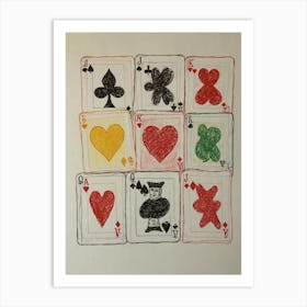 Playing Cards 2 Art Print