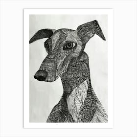 Greyhound Line Sketch 2 Art Print
