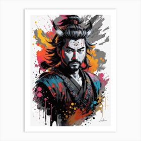 Tribal samurai Art Print