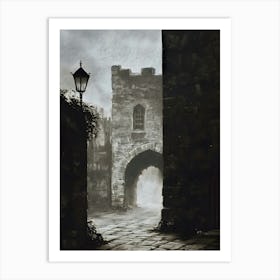 Dark Gothic Edinburgh Castle Art Print