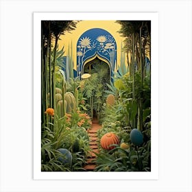 Jardin Majorelle Morocco Henri Rousseau Style 1 Art Print
