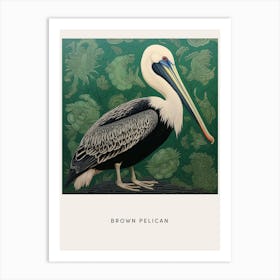 Ohara Koson Inspired Bird Painting Brown Pelican 4 Poster Art Print