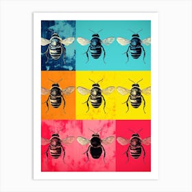Bee Pop Art Painting Inspired 3 Art Print