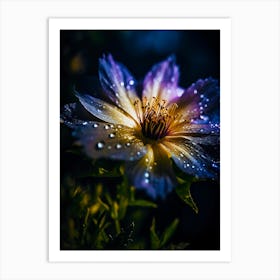 Raindrops On A Flower 2 Art Print