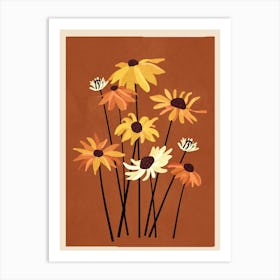 Abstract Flower Garden 1 Art Print