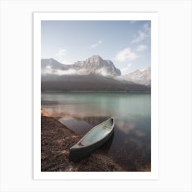 Canoe On Lake Art Print