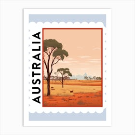 Australia 1 Travel Stamp Poster Art Print