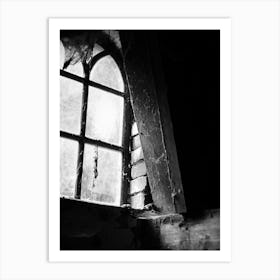 Window and spiderwebs in an Dutch farm // The Netherlands Travel Photography Art Print